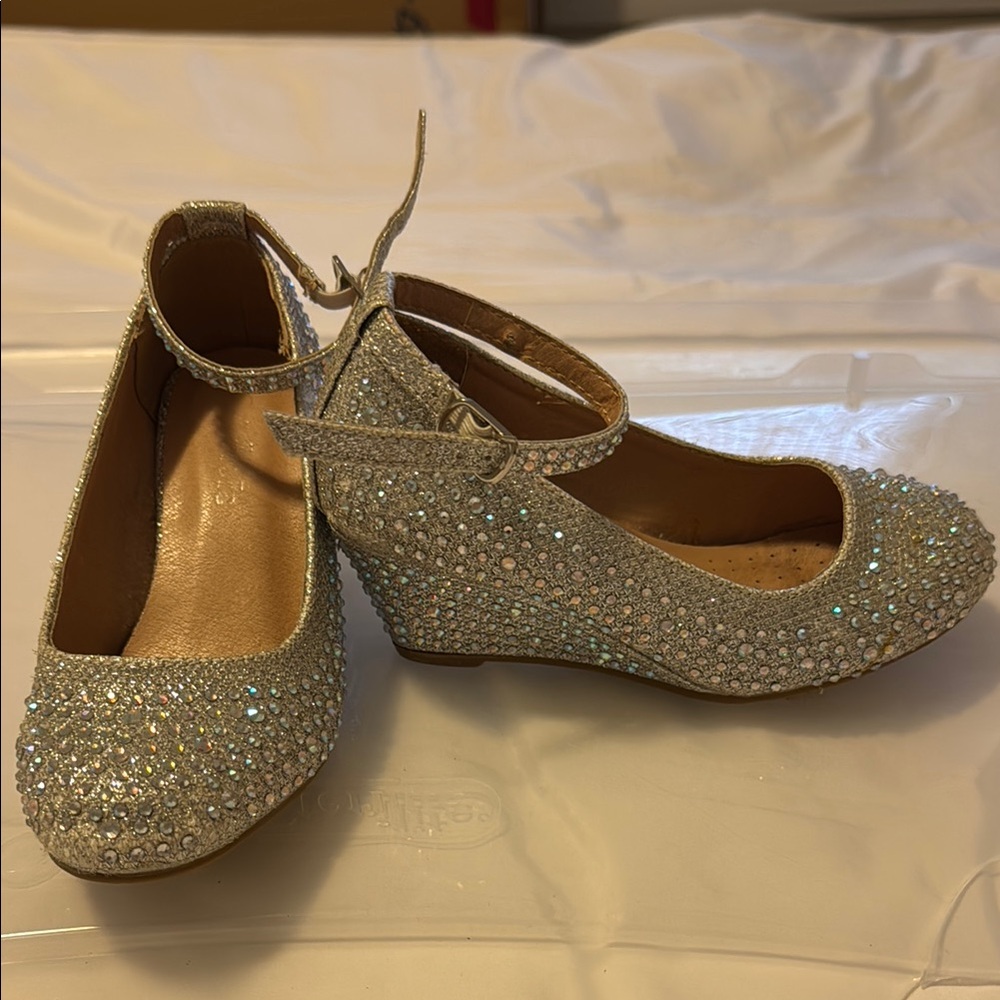 Girls glitter high heels